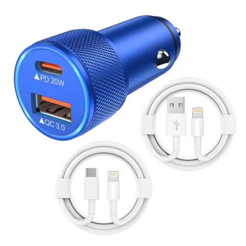 Miniatura 11 de Cargador de coche para iPhone, cargador de coche rápido USB C [certificado Apple MFi] Cargador de coche Apple de 38 W de doble puerto cargador