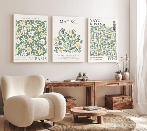 Miniatura 19 de Induslyfe Arte de pared en lienzo enmarcado de plantas botánicas de eucalipto verde salvia, juego de 6, impresiones de arte de pared de naturaleza