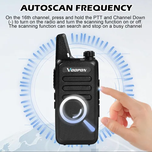 Miniatura 5 de Walkie Talkies recargables para adultos, 22 canales FRS, radios bidireccionales con auriculares, mini transceptores VOX de largo alcance