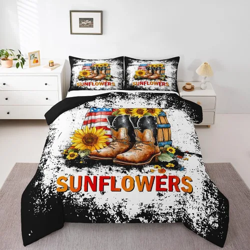 Miniatura 20 de Erosebridal Western Cowgirl Twin Bedding Set Western Cowboy Comforter Set for Kids Girls Horseshoe Boots Southwestern Comforter Wild West Cactus