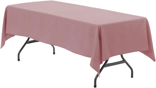 Miniatura 13 de Your Chair Covers - Mantel rectangular de poliéster de 90 x 132 pulgadas, color morado, mantel de boda sin costuras de alta calidad para mesas