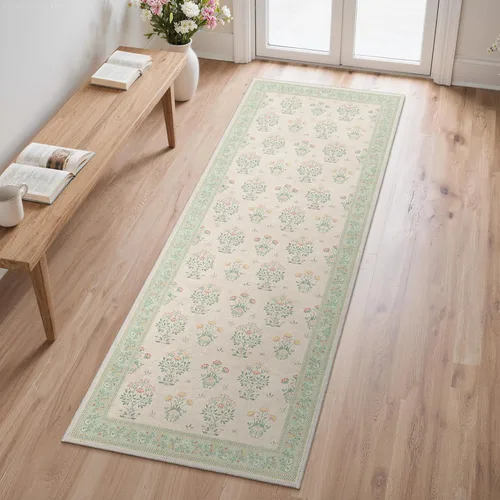 Miniatura 65 de GENIMO Alfombra antideslizante de 2 x 6 pies, lavable para pasillos de cocina, alfombras de cocina modernas abstractas, alfombra ligera de pelo bajo