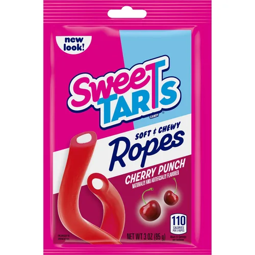 Miniatura 4 de SweeTARTS Ropes, Cherry Punch Candy, bolsa de 3 onzas (paquete de 12)