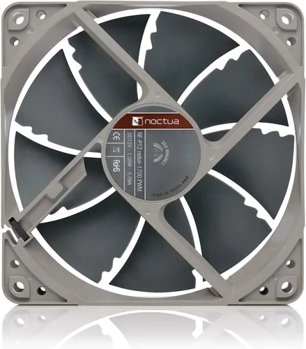 Miniatura 3 de Noctua NF-P12 redux-1700 PWM, Ventilador de Enfriamiento de Alto Rendimiento, 4-Pino, 1700 RPM (120mm, Gris)