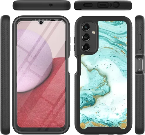 Miniatura 6 de TJS Funda compatible con Samsung Galaxy A14 5G, con [protector de pantalla integrado], cubierta protectora de cuerpo completo contra caídas