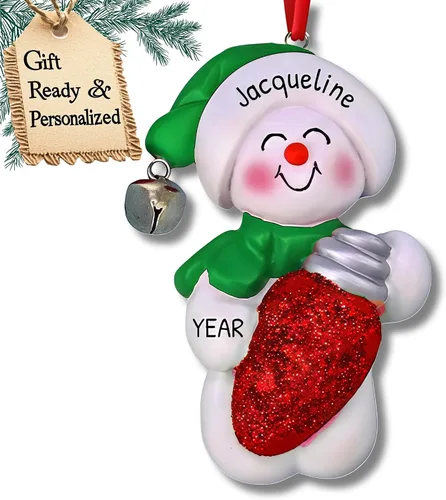 Miniatura 7 de Adornos de muñeco de nieve personalizados en 3D para árbol de Navidad, adornos de Navidad de muñeco de nieve Frosty 2025, adorno único con nombre