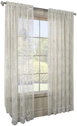 Miniatura 9 de Commonwealth Home Fashions Mona Lisa - Cenefa de encaje festoneado jacquard, 56 x 15 cáscara de huevo