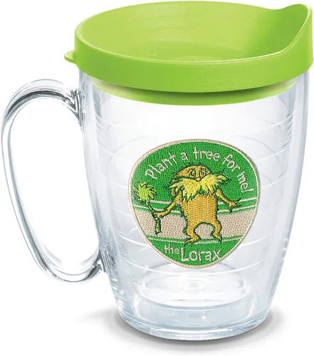 Miniatura 14 de Tervis Vaso aislado de doble pared Dr. Seuss™ Lorax hecho en Estados Unidos mantiene las bebidas frías y calientes, 16 onzas, planta un árbol