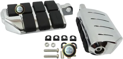 Cromado o negro motocicleta Premium universal trasero pie clavija para pasajero con adaptadores de montaje macho para Honda VTX 1300 C/R/S/T Estilo2