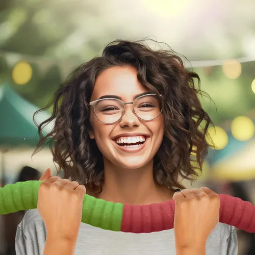 Miniatura 2 de Gusano de gomita gigante agrio – Caramelo de gomita grande de 2 libras con gran sabor picante de GGB Candies (cereza/manzana agria)
