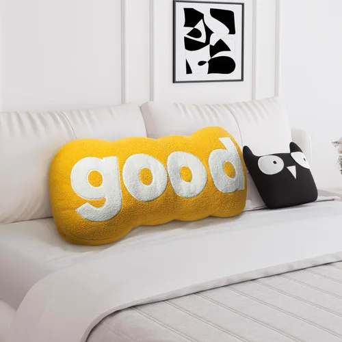 Miniatura 32 de Johnear Almohada Grande para Cabecero de Algodón y Lino, Cojín para Cama Diurna, Respaldo, Almohada Cilíndrica de Soporte y Posicionamiento