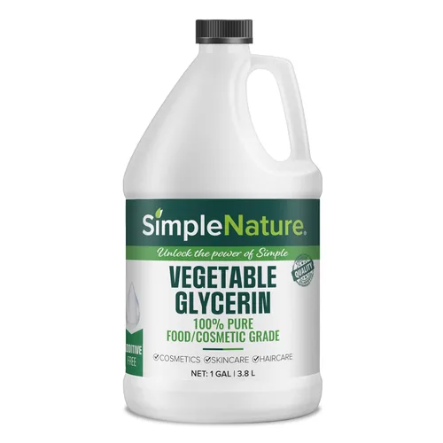 SimpleNature 100% Pura Glicerina Vegetal - 1 Galón (128 fl oz) - Grado Alimenticio/Cosmético para Cuidado de la Piel, Cuidado del Cabello,