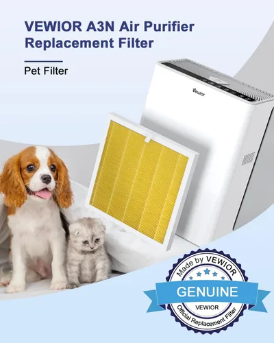 Miniatura 2 de VEWIOR Filtro de repuesto oficial True HEPA, purificador de aire compatible con VEWIOR A3N, filtro HEPA verdadero H13 para filtro de aire A3N