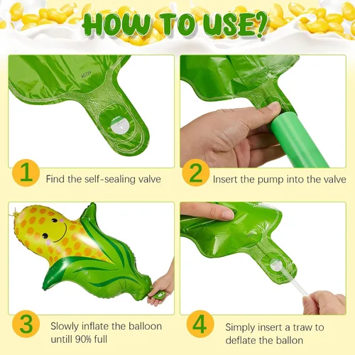 Miniatura 3 de Shappy 20 globos de maíz con temática de frutas de 28 pulgadas, globos de aluminio para decoración de maíz, globos de aluminio para cumpleaños, baby