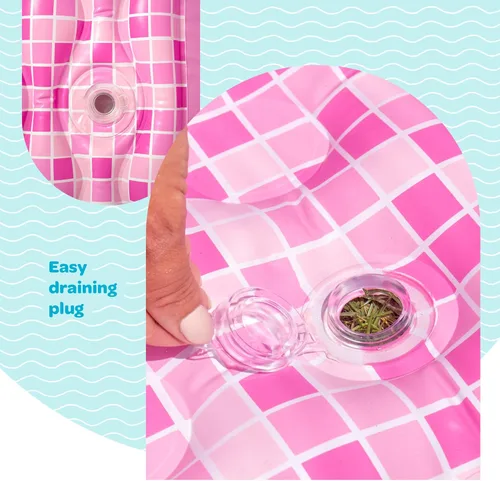 Miniatura 5 de Inflable para niños y adultos de 90 x 60 pulgadas (7.5 x 5 pies) con suelo acolchado suave, asas y drenaje, piscina para niños, piscina grande