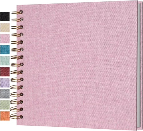 Miniatura 42 de Álbum de fotos autoadhesivo, páginas grandes, libro de recortes de lino, con capacidad para fotos de 2 x 3, 4 x 6, 5 x 7, 8 x 10 pulgadas