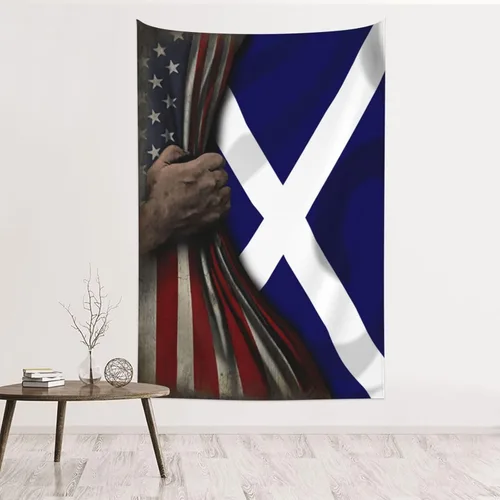 Miniatura 9 de Tapiz de mitad de bandera estadounidense y bandera de Jamaica de 60 x 40 pulgadas, divertido tapiz estético, arte de pared para dormitorio, sala