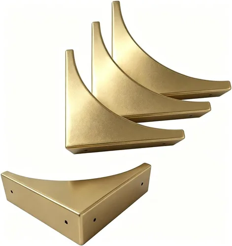 Protector de esquina de metal, 4 piezas, soportes decorativos de esquina para muebles, cajas de madera, escritorios, marco de madera, protectores de