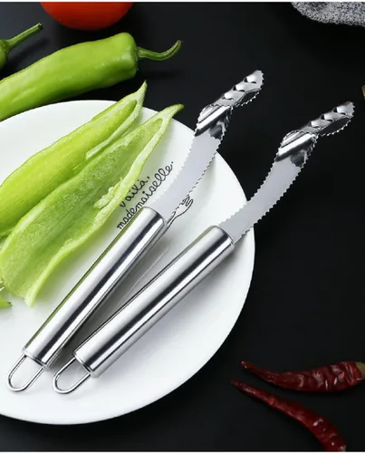 Miniatura 7 de Yiasangly Herramienta descorazonadora de frutas y verduras, juego de descorazonador de acero inoxidable multifunción y removedor de picaduras