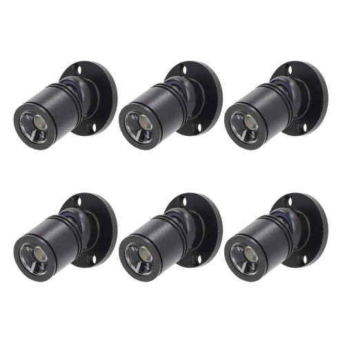 Miniatura 9 de Mini focos LED regulables de 12V para exhibición – Luz diurna de 1.5W 6500K, focos pequeños para exhibiciones con regulador de intensidad, negro