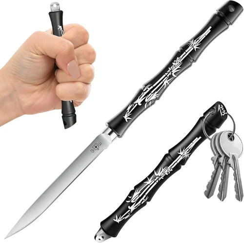 Miniatura 10 de Navaja de bolsillo Grand Way para hombres - Los mejores cuchillos plegables con rompevidrios y clip de bolsillo - Navaja táctica para camping, caza