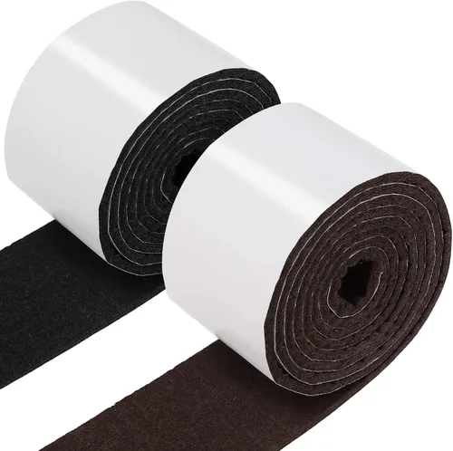 Miniatura 19 de Shappy Paquete de 2 tiras de fieltro con parte trasera adhesiva, rollo de cinta de fieltro, antideslizantes, autoadhesivas, cortables para muebles