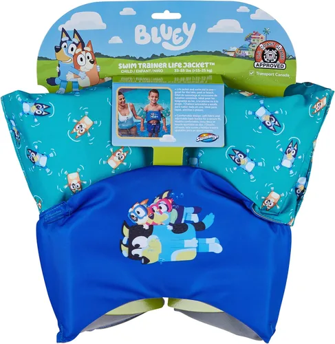 Miniatura 7 de SwimWays Swim Trainer, US Coast Guard Approved Life Vest Kids Swim Vest, Arm Floaties & Life Jackets for Kids 33-55 lbs, Shark
