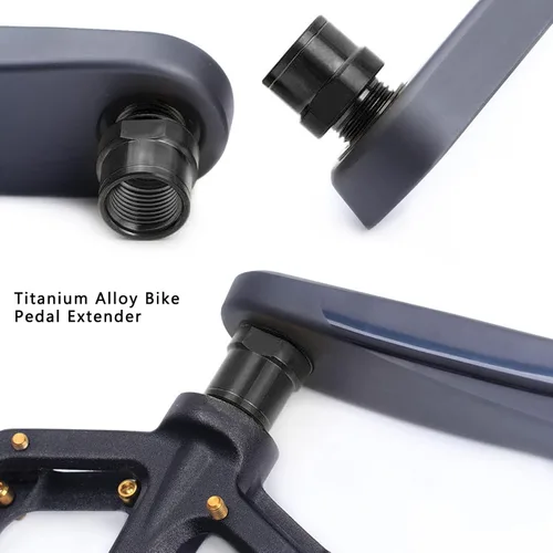 Miniatura 6 de Extensor de pedal, pedal de aleación de 0.630 in/0.6 pulgadas, eje de extensión universal para bicicletas de montaña, bicicletas de carretera BMX