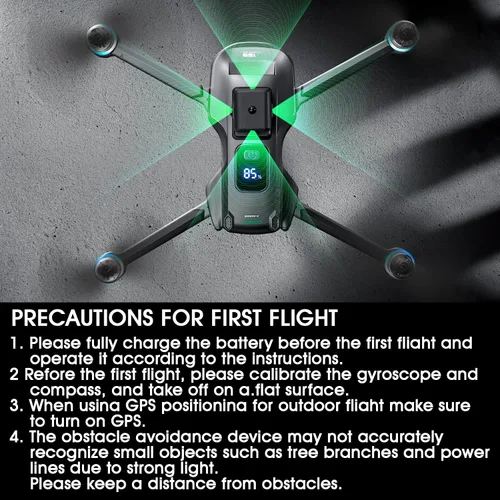 Miniatura 3 de Dron con cámara 4K, drones GPS HD para adultos, control remoto con pantalla, evitación de obstáculos, motor sin escobillas FPV, transmisión 5G, 2