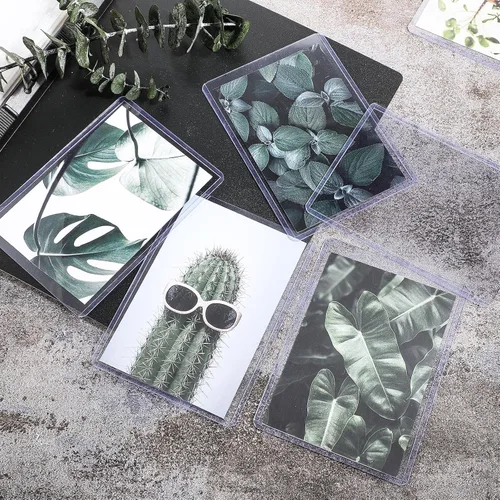 Miniatura 4 de Outus Soporte acrílico para fotos de 4 x 6 pulgadas, protector de bolsillo para tarjetas de béisbol de plástico rígido, protector de hoja