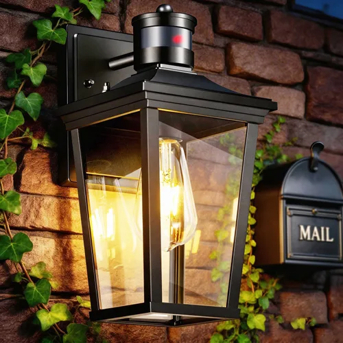 Miniatura 8 de Luces de pared para exteriores con sensor de movimiento, accesorios de aluminio impermeables del atardecer al amanecer para porche, garaje, balcón