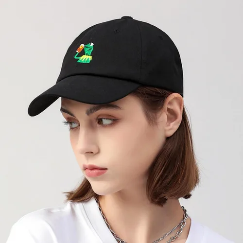 Miniatura 17 de Gorra de béisbol bordada Kermit The Frog ajustable, unisex, clásica, para papá
