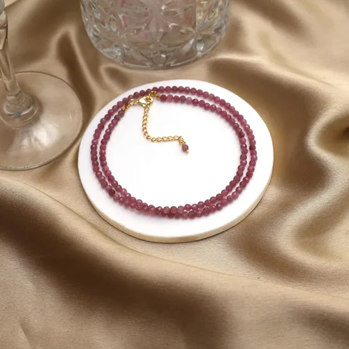 Miniatura 15 de Gempires - Collar de cuentas de piedras naturales hechas a mano, joyería de cristal hipoalergénica de 20 pulgadas, chapado en oro, joyería de moda