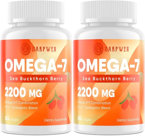 Miniatura 8 de Aceite de espino cerval de mar omega-7 con aceite de pescado omega-3 EPA/DHA, cinamomo, fenogreco, ALA, té verde, pimienta de cayena, cúrcuma
