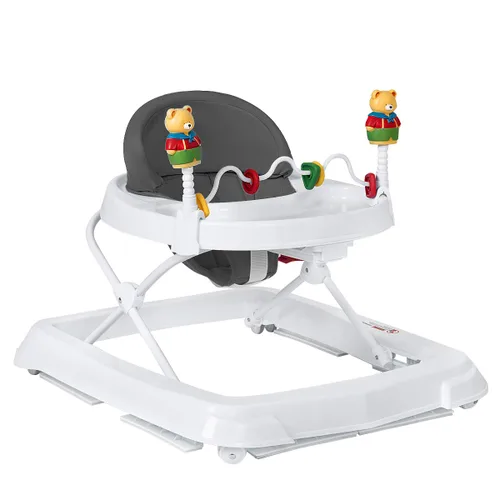 Miniatura 11 de HONEY JOY Andador de bebé, juguete plegable para empujar sentado y caminar detrás con ruedas, piano interactivo y pedantes, altura y velocidad Azul