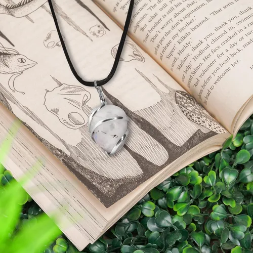 Miniatura 9 de PYOR Collar con colgante curativo de Reiki de cristal, gemas de buena suerte, prosperidad, riqueza, piedras preciosas naturales, collares de buena