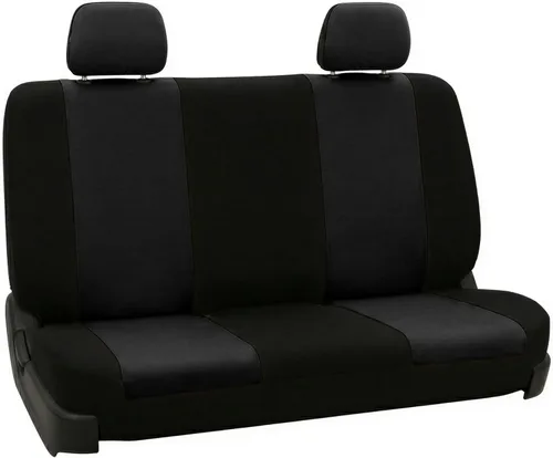 FH Group Funda para asiento trasero de banco sólido para automóviles | Asientos universales de tela para SUV, sedán, camioneta | Accesorios Negro