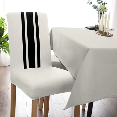 Miniatura 5 de Funda para silla de comedor, diseño de árbol de Navidad, leopardo, rojo, verde, negro, blanco, copos de nieve, protector para silla de invierno