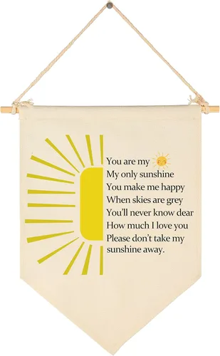 Miniatura 40 de Banderín Colgante de Lona "Stay Wild Ocean Child" - Bandera Decorativa para Pared, Regalo para Guardería, Bebé, Niños, Niño, Niña, Recién Nacido