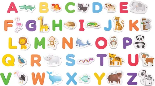 Miniatura 7 de Crayola ABC - Juego de imanes a juego – Animal Party, 52 imanes de espuma de calidad colorida que incluyen 26 imágenes y 26 imanes del alfabeto
