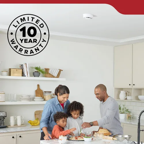 Miniatura 9 de Kidde Detector de humo, luces LED de estado alimentadas por pilas AA, alarma de 85 dB, 5 pulgadas, 20SDR, 1 paquete