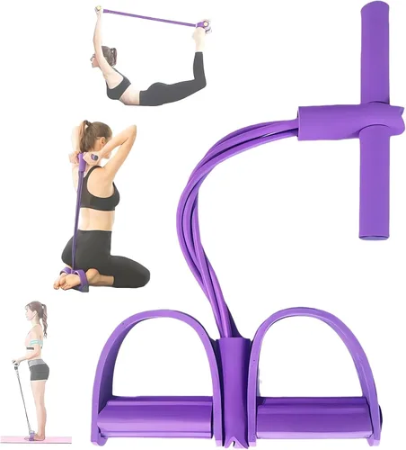 Miniatura 10 de 21 Bandas de Resistencia para Fitness - 4 Tubo Pedal Tirador de Tobillo - 2023 Nuevo Juego de Bandas Elásticas para Sentadillas y Estiramiento
