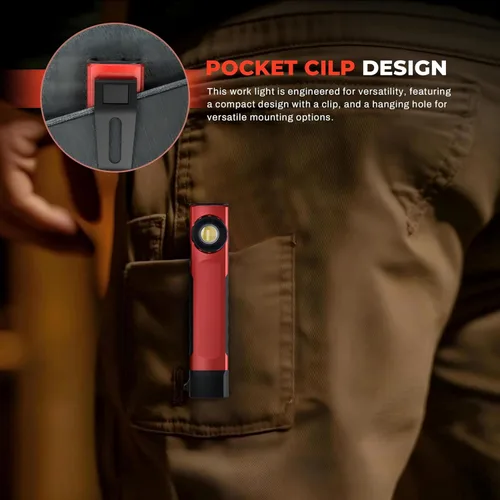 Miniatura 7 de Anhay Linternas recargables de 1500 lúmenes EDC linterna plana con 8 modos, linternas de bolsillo impermeables, linternas pequeñas magnéticas