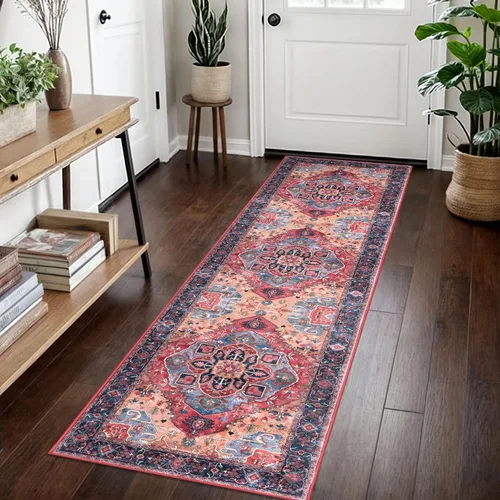 Miniatura 41 de SIILOOM Alfombra lavable de 2 x 3 pies, alfombra suave color taupe ceniza para entrada, tapete antideslizante para puerta de interior, tapete