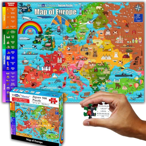 Miniatura 22 de Think2Master Rompecabezas de historia mundial de las civilizaciones antiguas, 500 piezas, gran formato para mayores de 13 años, adolescentes