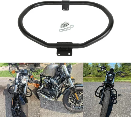 TCT-MOTORPARTS Barra de protección de motor negra opaca para Harley Sportster Iron 883 XL883N XL1200N XL1200L 48 XL1200X 2004-2023