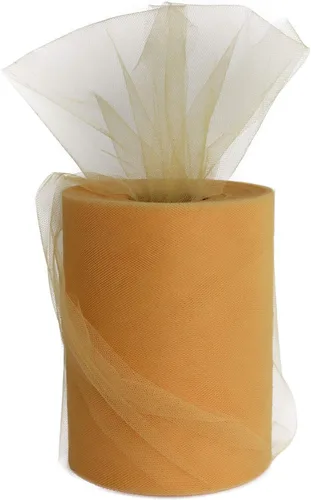 Miniatura 17 de Rollo de tul de 15 cm x 91 metros (6 pulgadas x 100 yardas) para decoración. Blanco