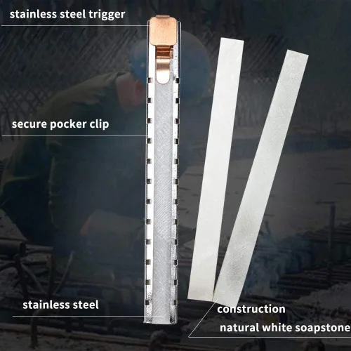 Miniatura 3 de 2 soportes para esteatita con 6 marcas planas/marcas blancas transparentes y extraíbles en aceros, bolígrafos de esteatita de calidad profesional