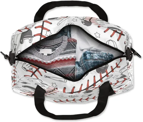 Miniatura 7 de Bolsa de lona para niños, bolsa de gimnasio deportiva para niños, niñas y adolescentes, bolsa de mano para el fin de semana, bolsa de viaje