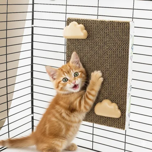 Poste rascador para gato para jaula 30X20CM, jaula montado en la pared gato Rascador, Rascador de cartón, SCR-30X20CM-3.3CM